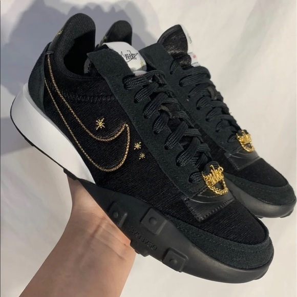 Nike Shoes - Nike Waffle Racer 2X Astrology Pack Black White Gold New Without Box Womans